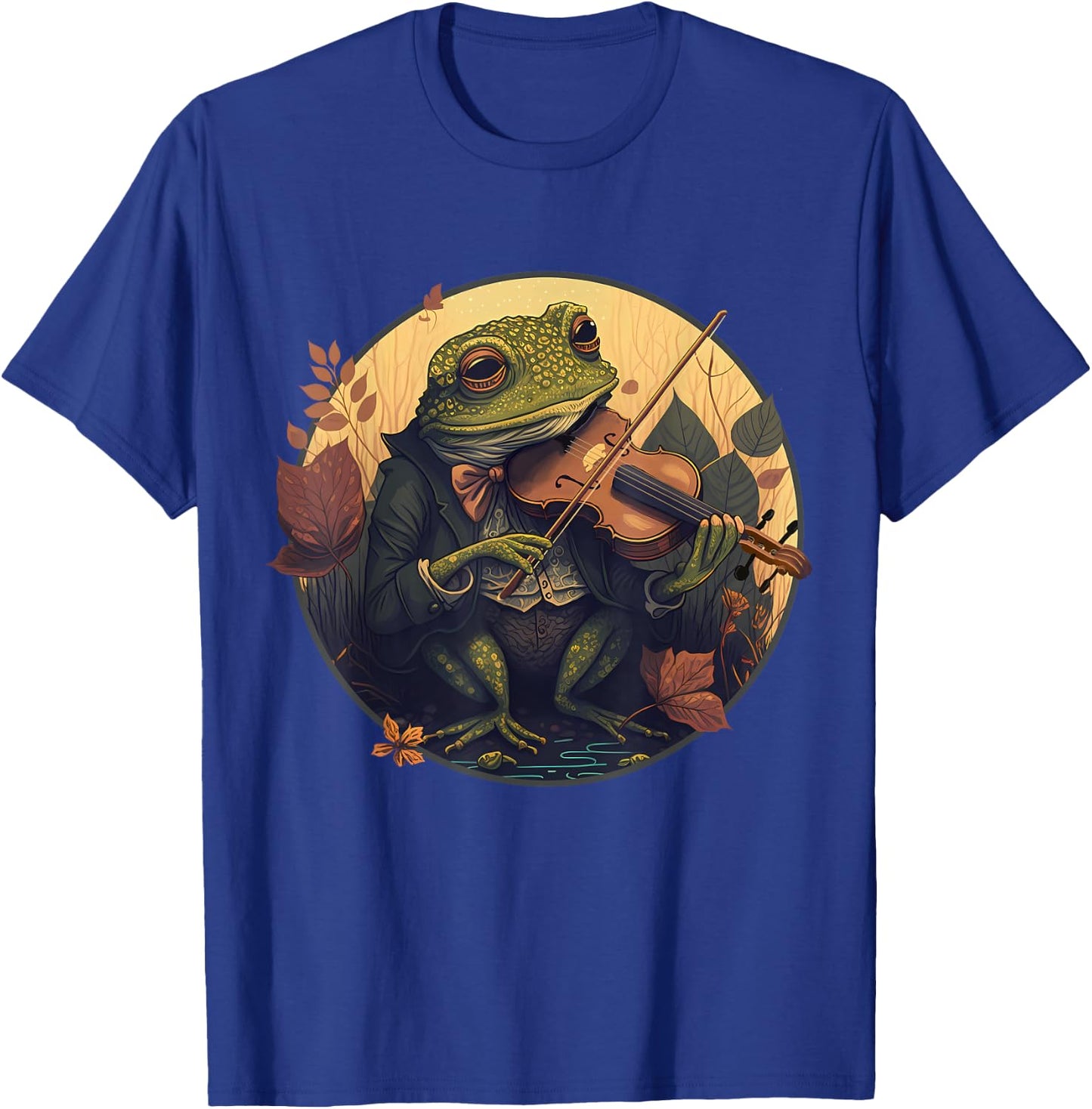 Frog Playing Fiddle T-Shirt - T-Shirt | Royal