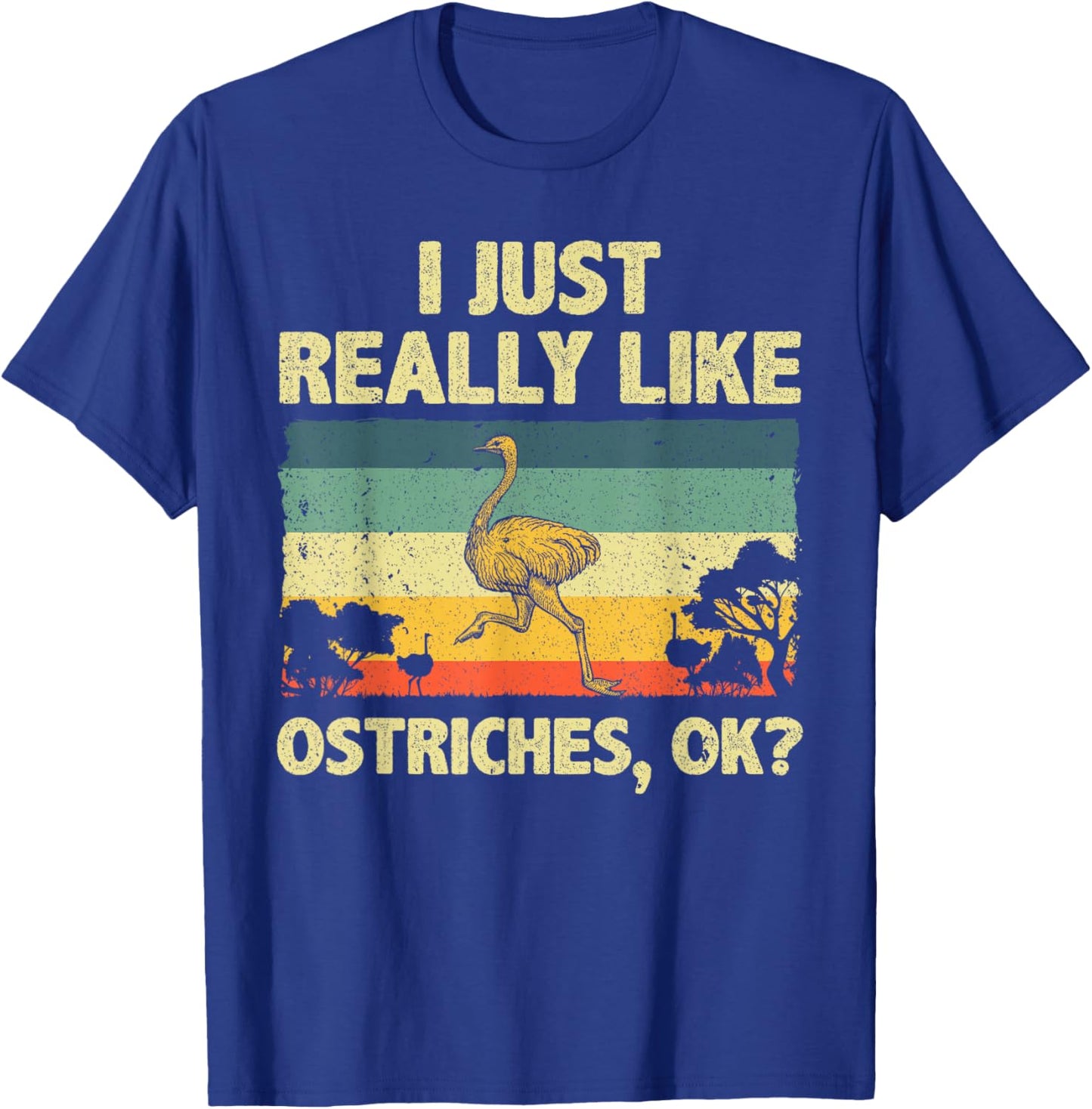 Funny Ostrich Design Women Kids Ostrich Animal Lover T-Shirt - T-Shirt | Royal