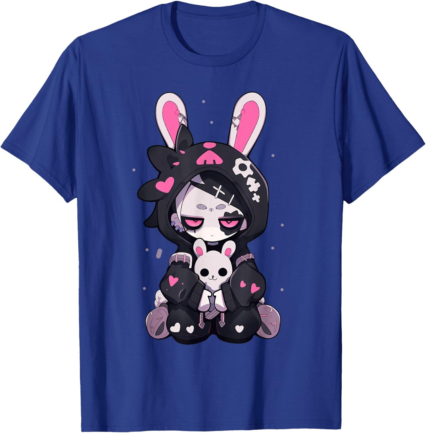 Goth Bunny Anime Girl Cute E-Girl Gothic Outfit Grunge T-Shirt - T-Shirt | Royal