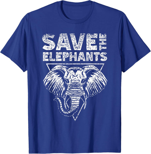 Save The Elephants Endangered Elephant Rescue T-Shirt - T-Shirt | Royal