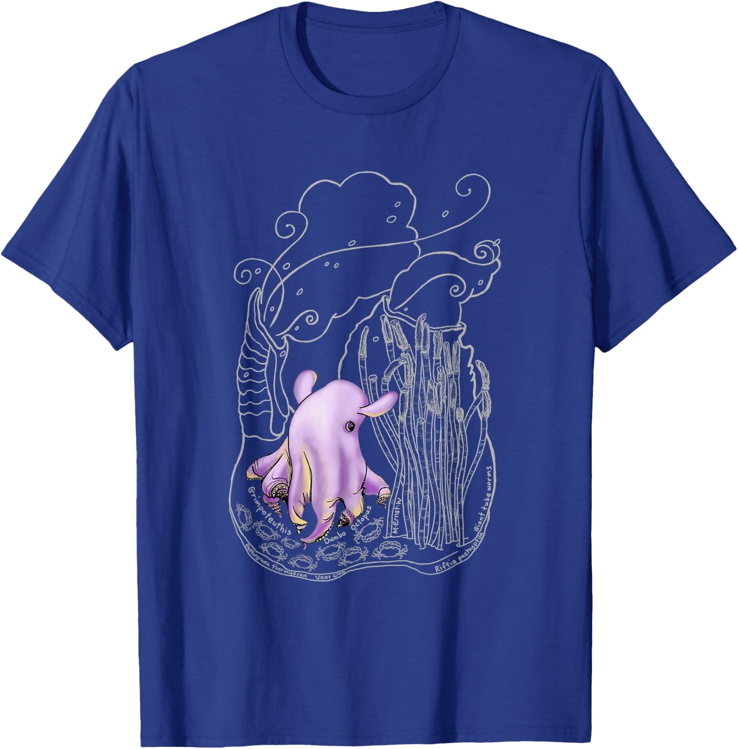 Ghostly Dumbo Octopus T-Shirt - T-Shirt | Royal