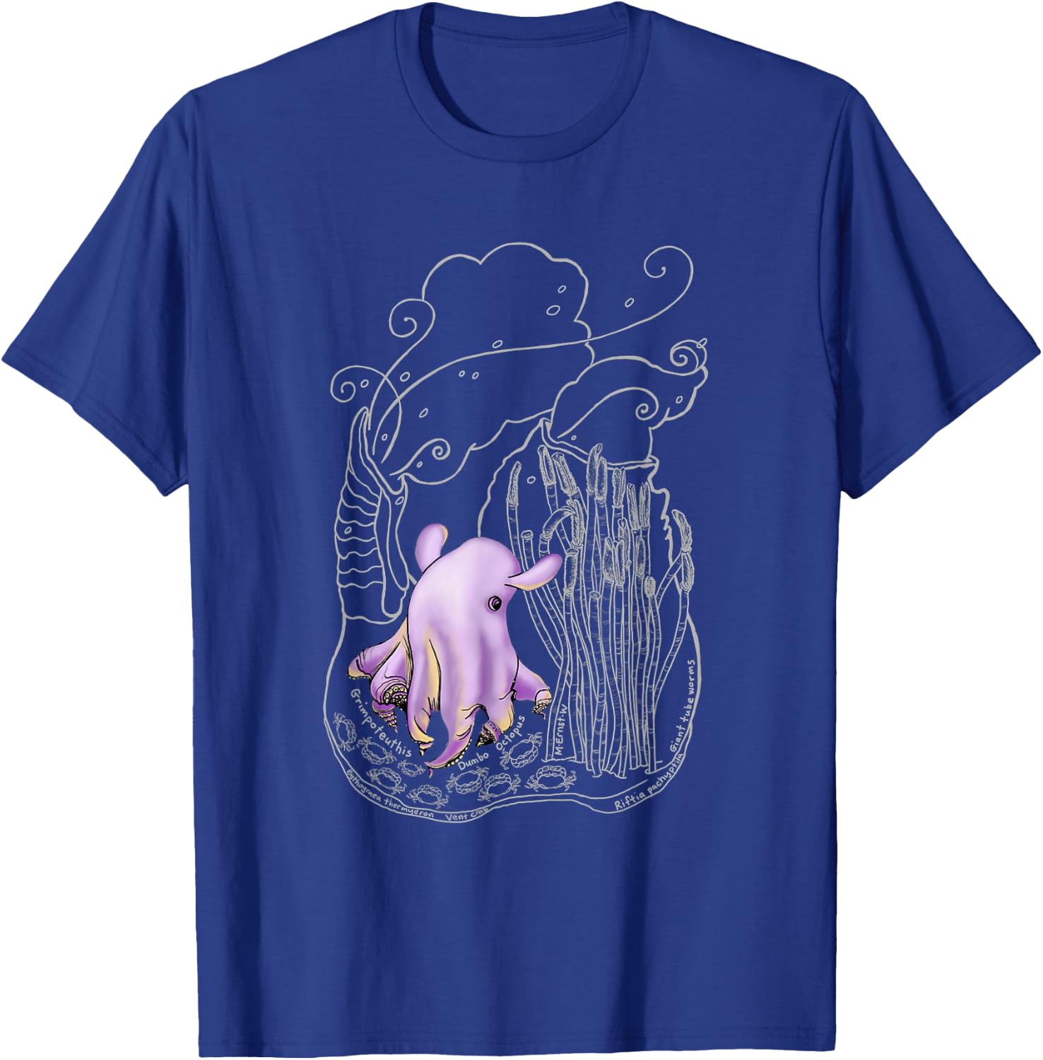 Ghostly Dumbo Octopus T-Shirt - T-Shirt | Royal