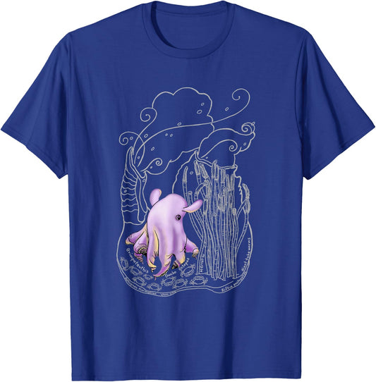 Ghostly Dumbo Octopus T-Shirt - T-Shirt | Royal