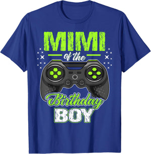 Mimi of the Birthday Boy Matching Video Gamer Birthday T-Shirt - T-Shirt | Royal