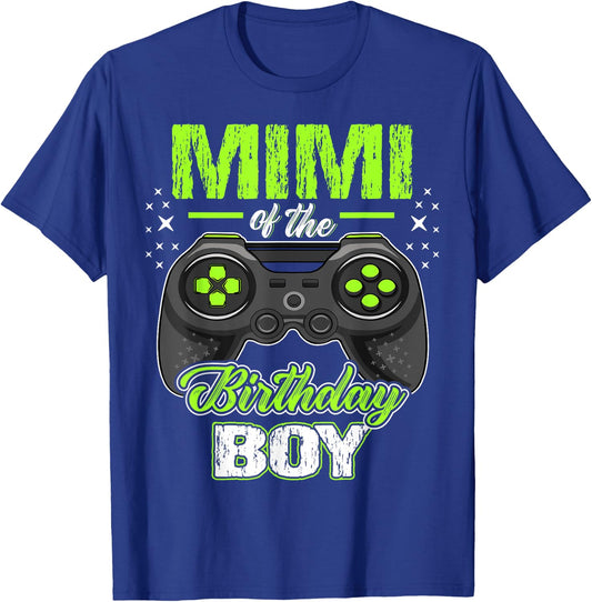 Mimi of the Birthday Boy Matching Video Gamer Birthday T-Shirt - T-Shirt | Royal