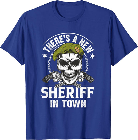 Sheriff on Duty Sheriff Star Police Officer Badge T-Shirt - T-Shirt | Royal