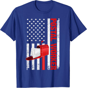 Funny Postal Worker Art Men Women Postman Post Office Lover T-Shirt - T-Shirt | Royal
