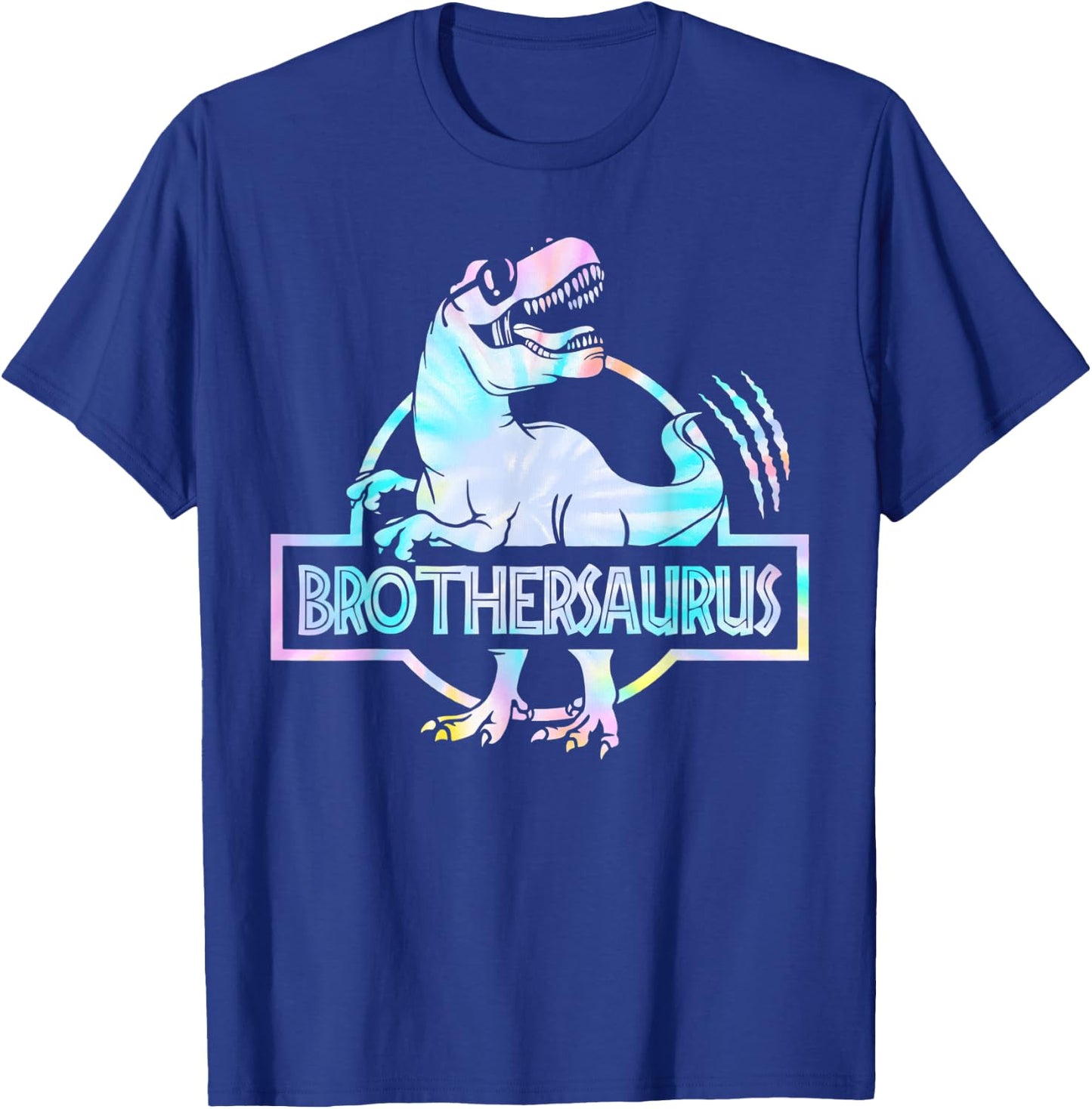 Brothersaurus T Rex Dinosaur Brother Saurus Family Matching T-Shirt - T-Shirt | Royal