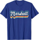 Marshall First Name Boy Vintage Style 70s 80s Personalized T-Shirt - T-Shirt | Royal