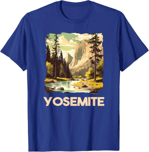 Vintage Yosemite National Park Nature Lover Adventure T-Shirt - T-Shirt | Royal