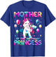 Mother of the Birthday Princess Girl Flossing Unicorn Mom T-Shirt - T-Shirt | Royal