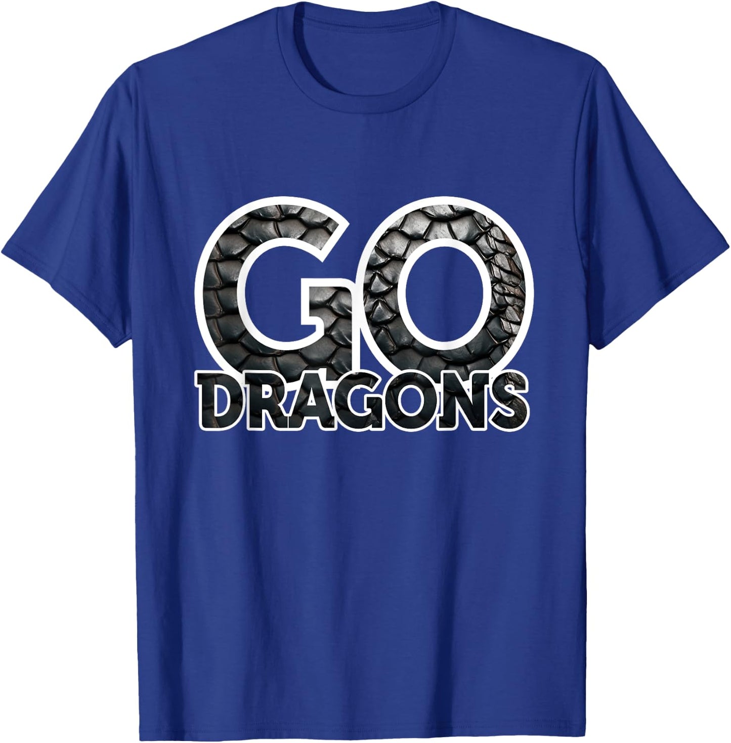 Dragons Team Mascot School Spirit Game Night Dragon Skin Fan T-Shirt - T-Shirt | Royal