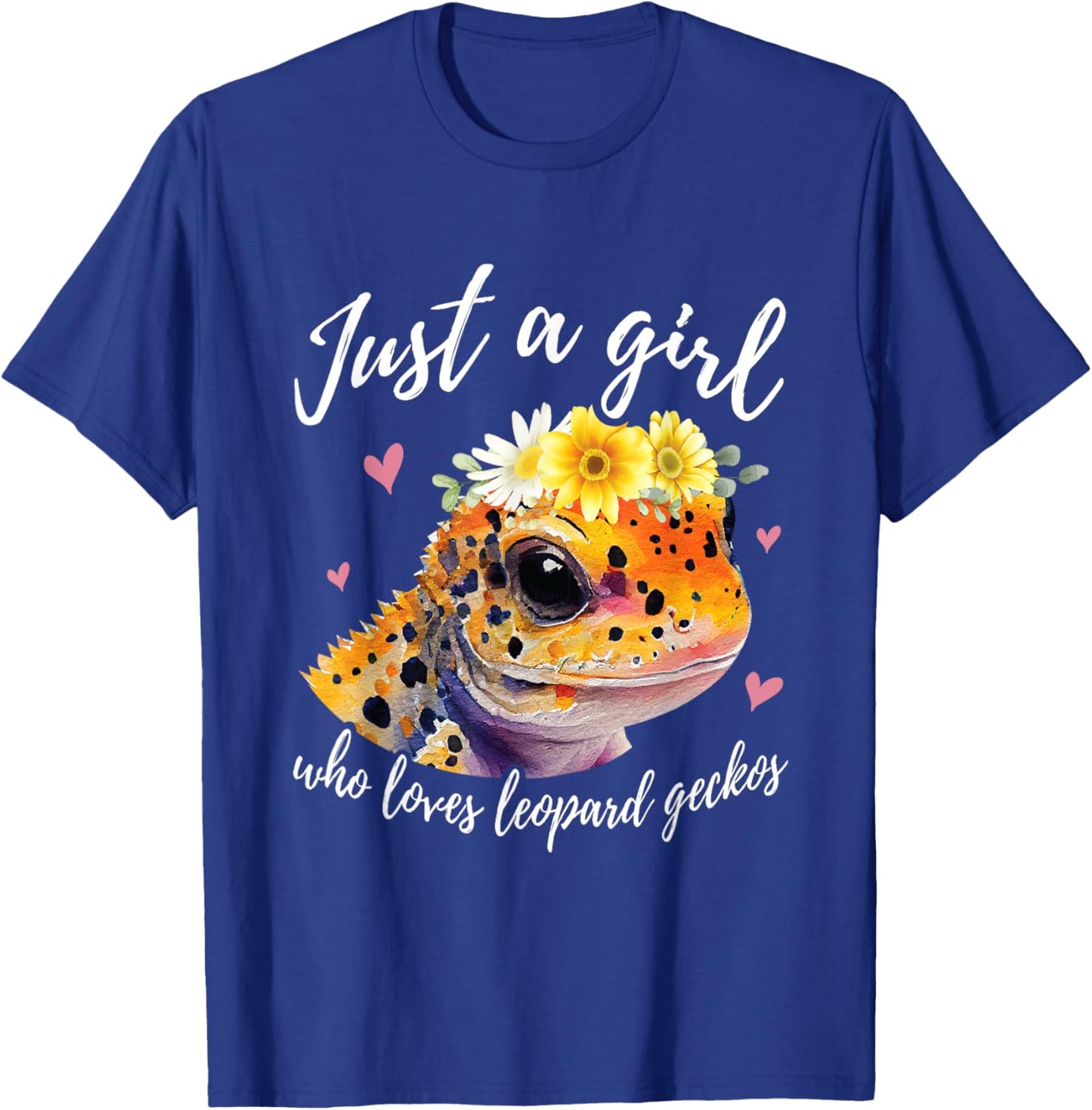 Just A Girl Who Loves Leopard Geckos - Funny Lizard Lover T-Shirt - T-Shirt | Royal