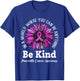 Be Kind Sunflower Ribbon Purple Pancreatic Cancer Awareness T-Shirt - T-Shirt | Royal
