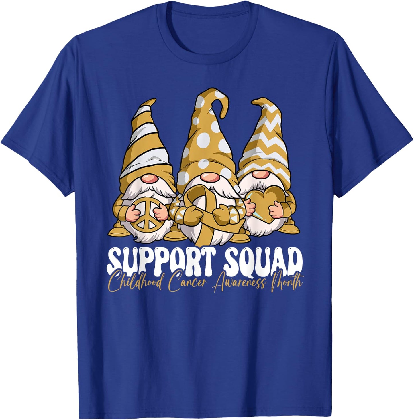 Support Squad Childhood Cancer Awareness Month T-Shirt - T-Shirt | Royal