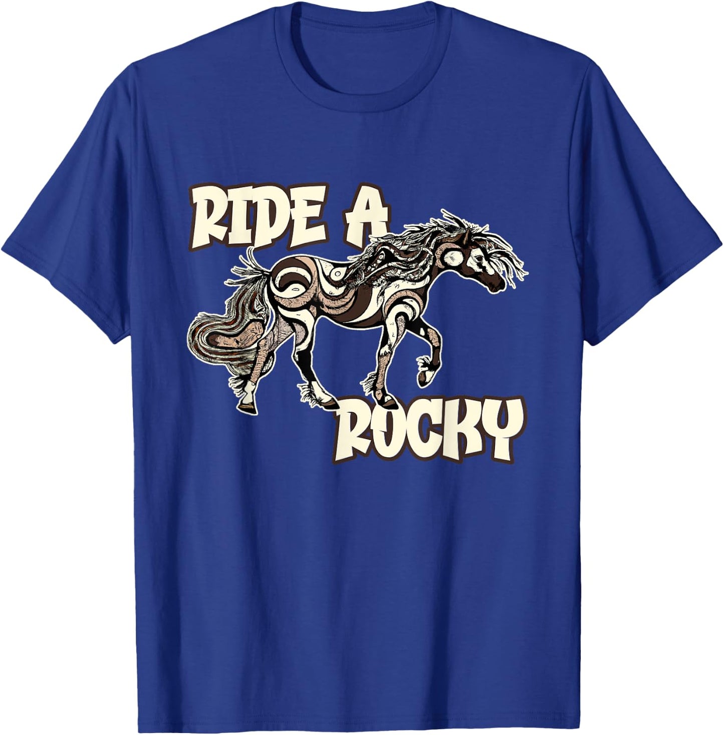 Rocky Mountain Beauty: Cute Swirl Design For Gaited Horses T-Shirt - T-Shirt | Royal