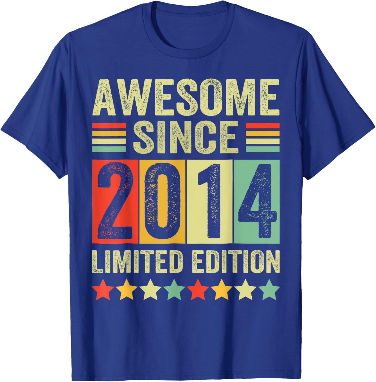 Est 2014 Limited Edition 9th Birthday Gifts 9 Year Old T-Shirt - T-Shirt | Royal