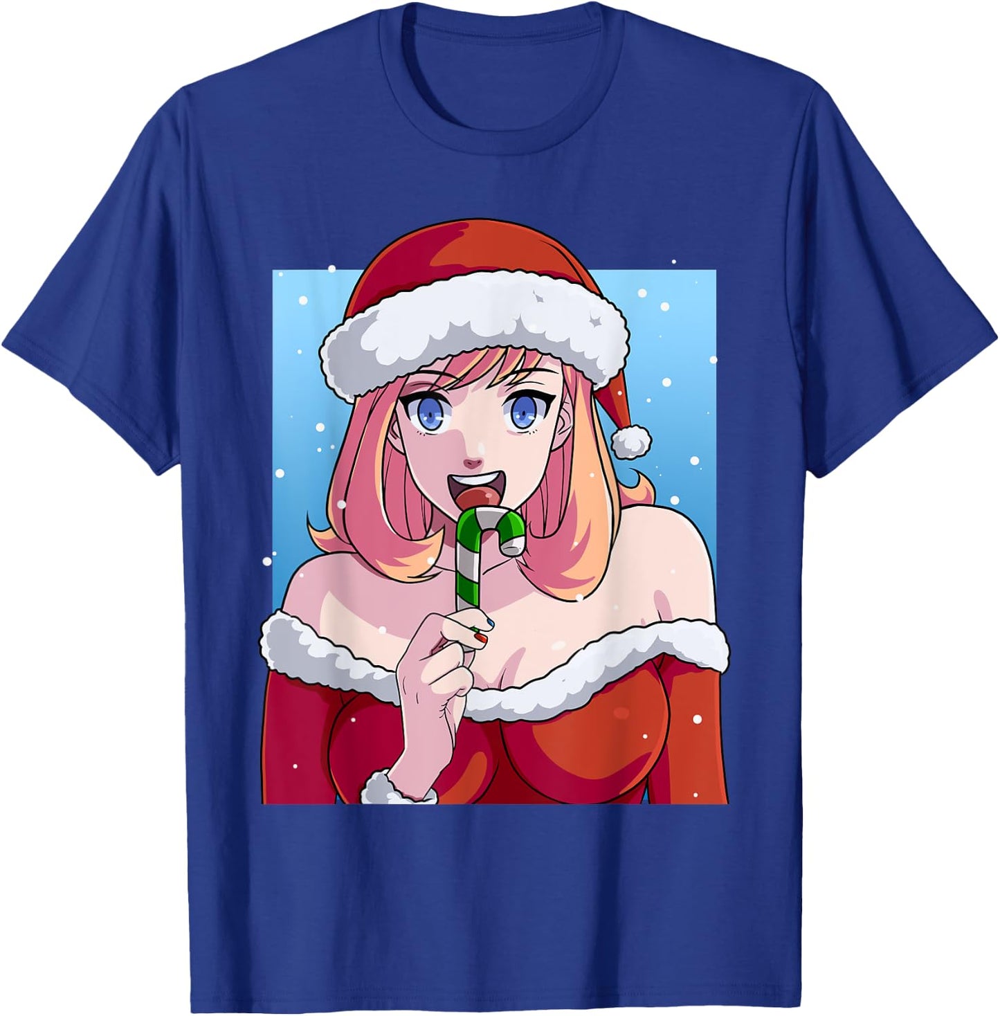 Mrs. Santa Claus Sexy Anime Babe Christmas Xmas T-Shirt - T-Shirt | Royal