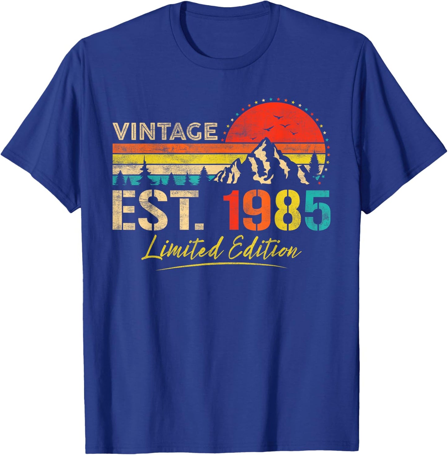 Vintage Est 1985 Limited Edition Classic 1985 Men and Women T-Shirt - T-Shirt | Royal