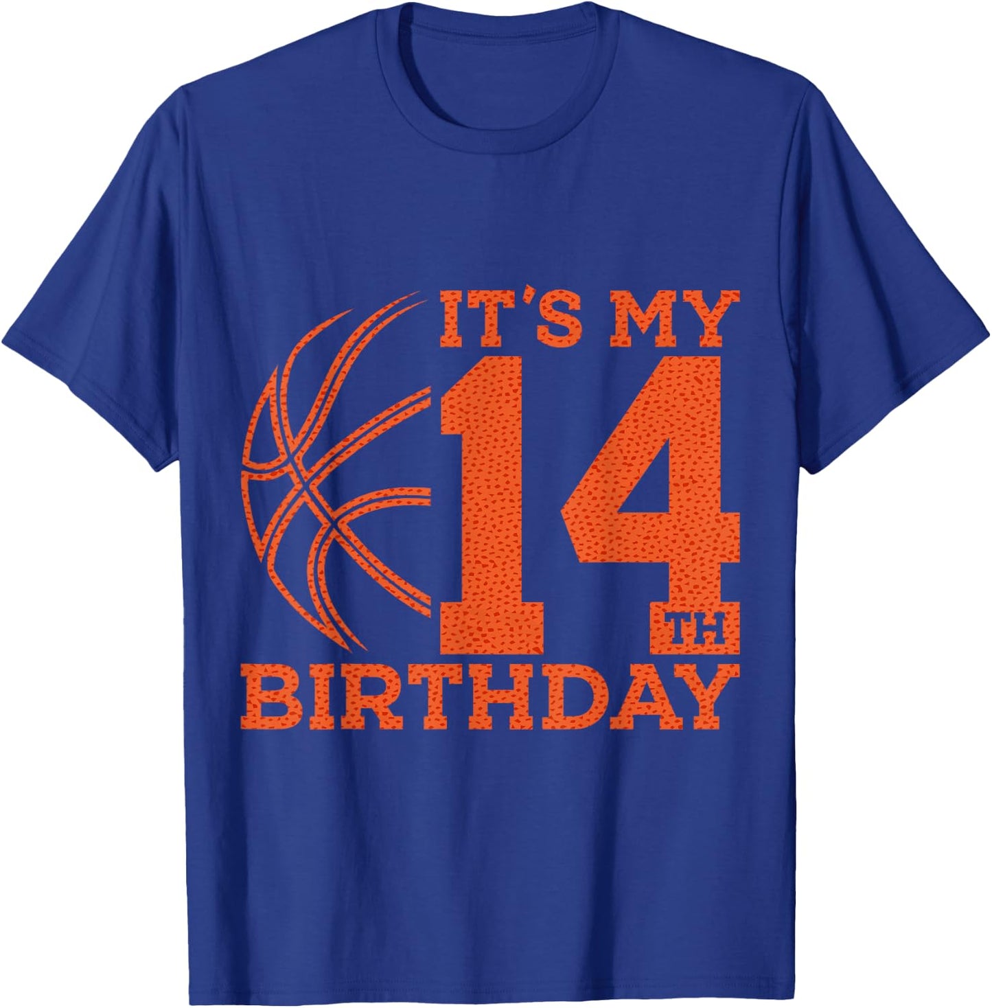 It's My 14th Birthday Basketball 14th Birthday T-Shirt - T-Shirt | Royal