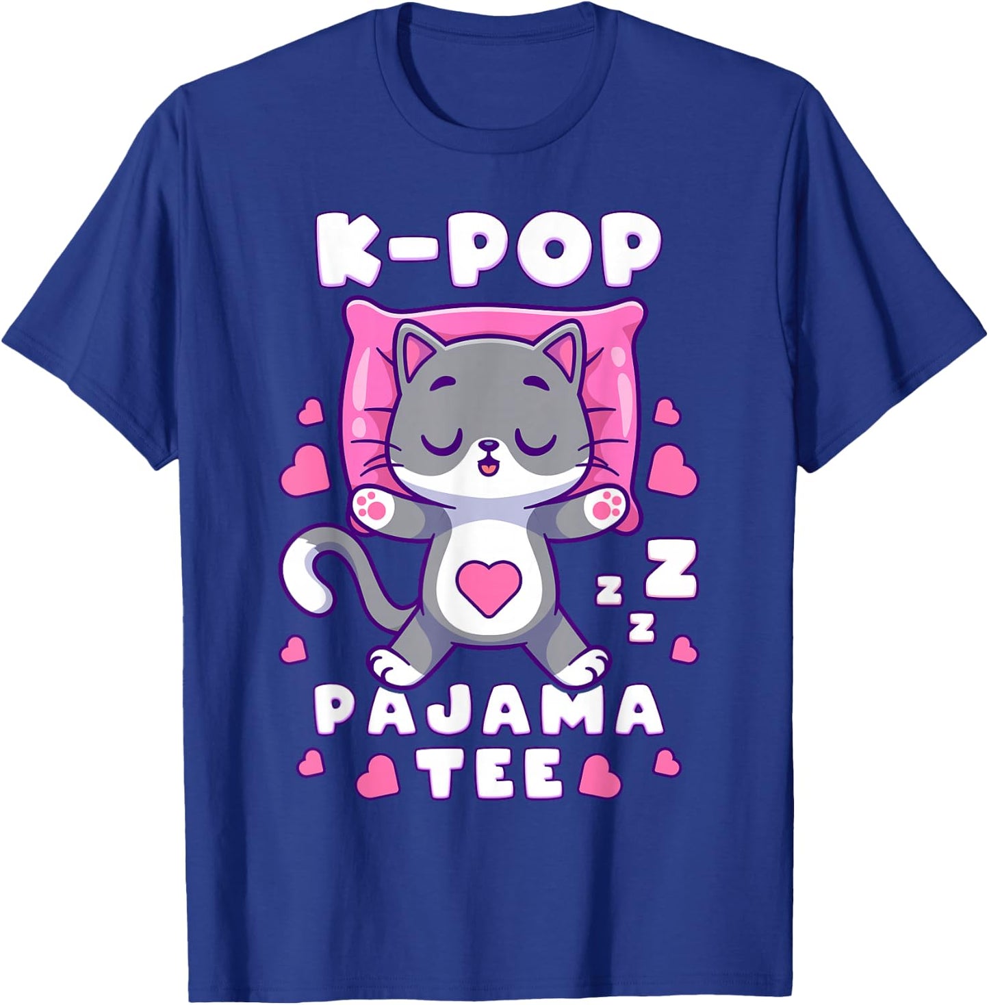 K-Pop Music Sleeping Cat K-Pop Pajamas T-Shirt - T-Shirt | Royal