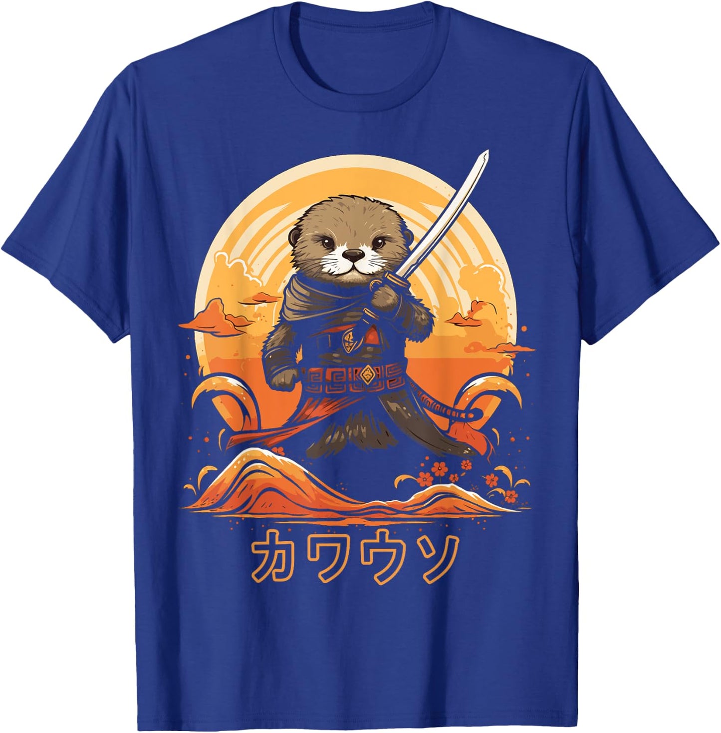 Cool Samurai Otter For Boys Girls Ninja Sea Otter Lover T-Shirt - T-Shirt | Royal