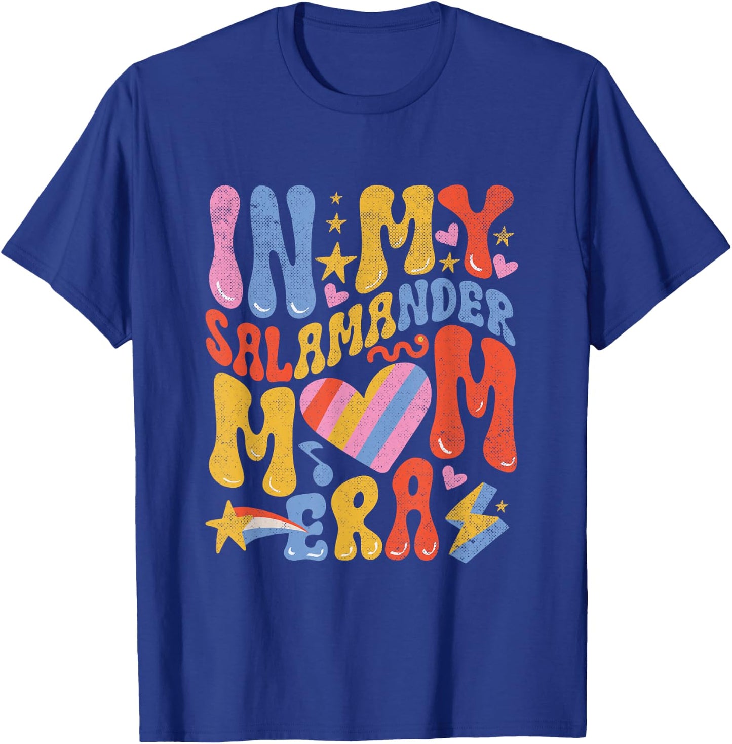 Fire Salamander In My Salamander Mom Era Funny Herpetologist T-Shirt - T-Shirt | Royal