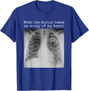 When The Doctor Takes an X-ray of My Heart Golden Retriever T-Shirt - T-Shirt | Royal