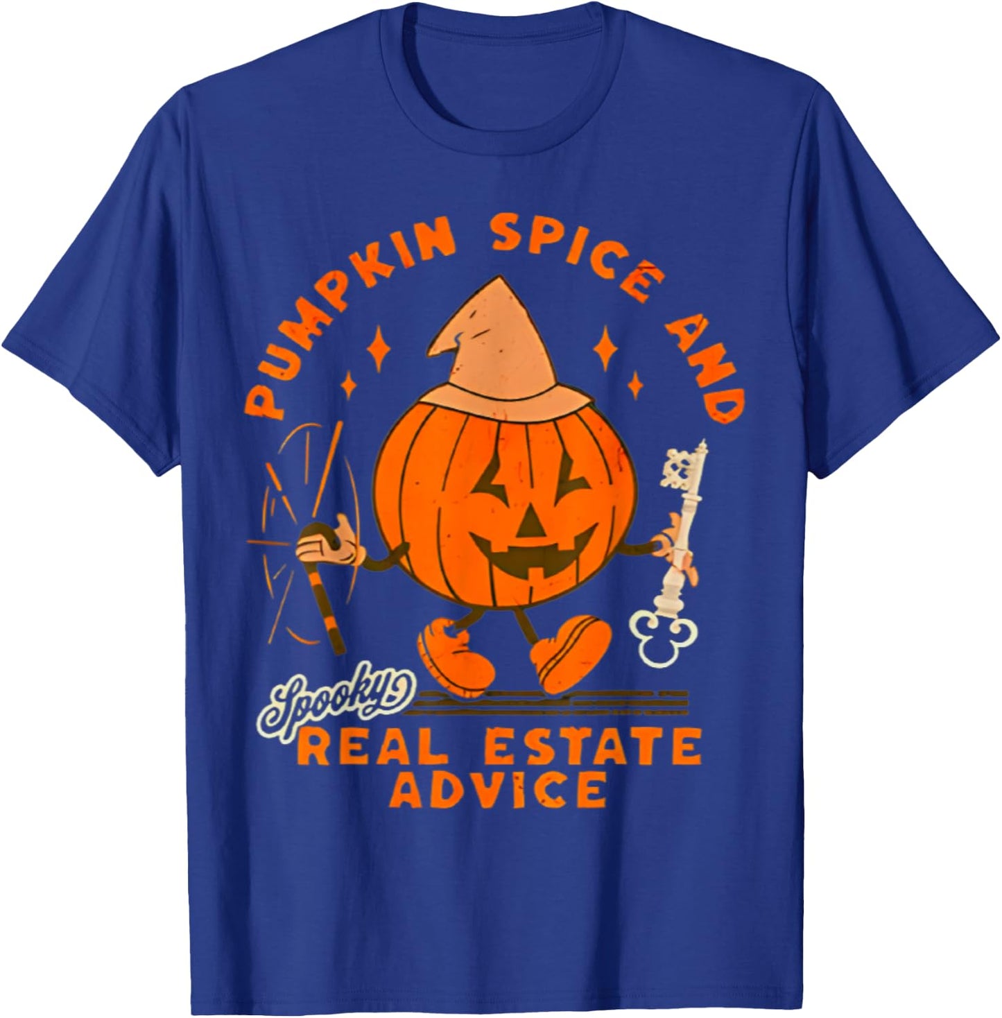 Real Estate Halloween Pumpkin Spice And Real Estate Advice T-Shirt - T-Shirt | Royal