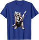 Cat Playing Guitar - Funny Rock Music Guitar Cat T-Shirt - T-Shirt | Royal