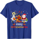 Happy Hallothanksmas Ghost Turkey Pumpkin Christmas Santa T-Shirt - T-Shirt | Royal