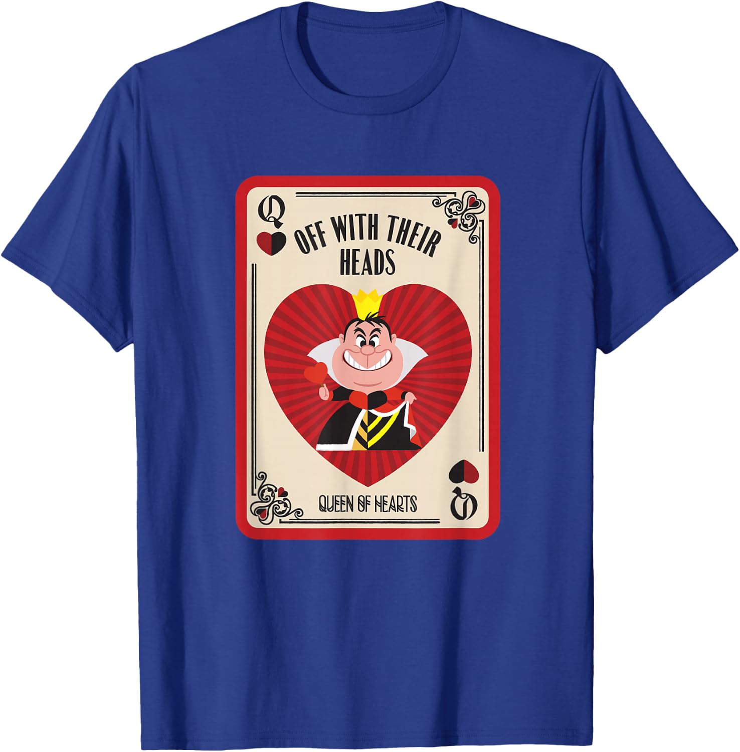 Disney Villains The Queen of Hearts Off with Their Heads Small T-Shirt - T-Shirt | Royal
