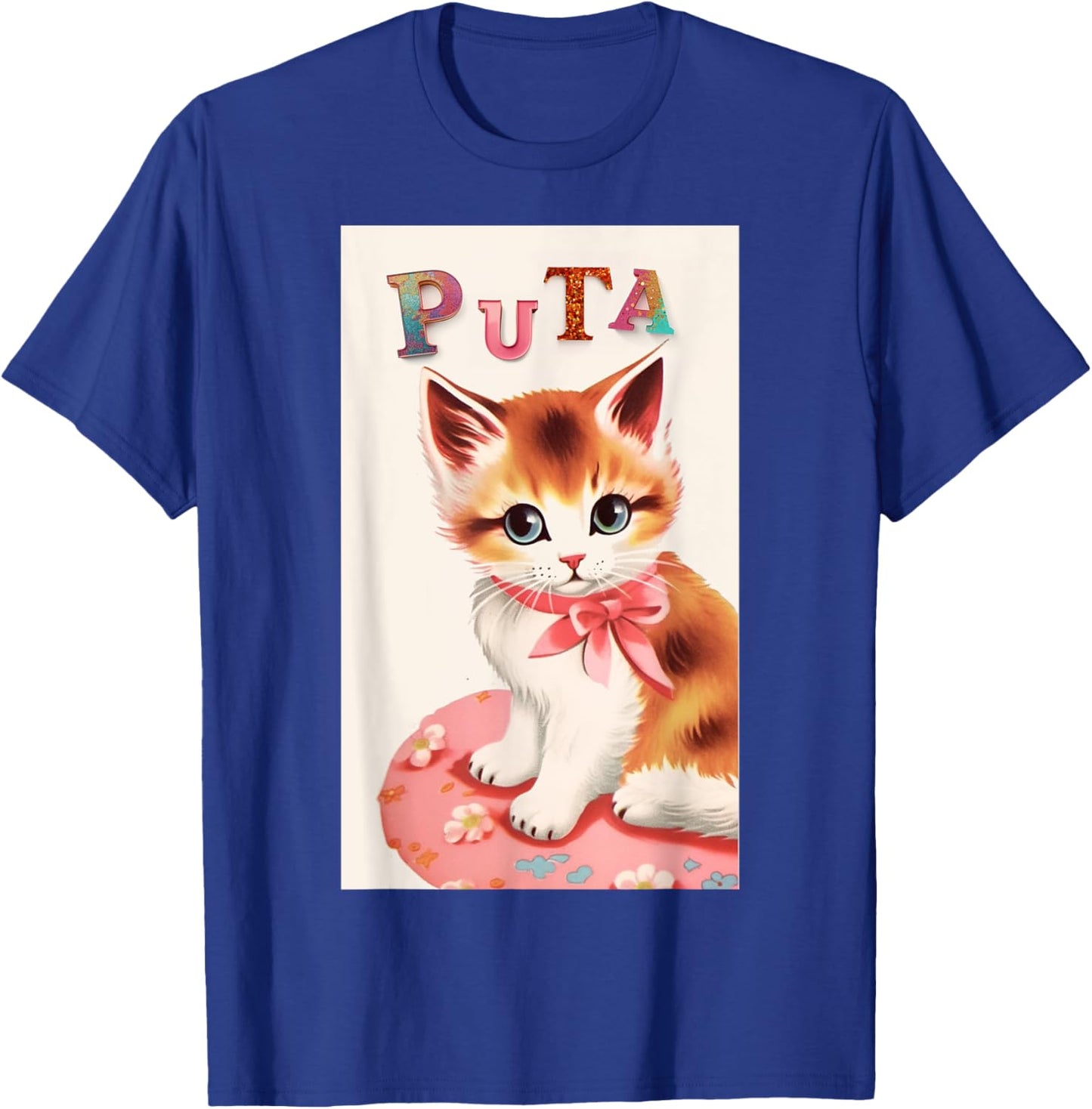 Weirdcore | Oddly specific | Weird Funny Cat Meme | Puta Men Women T-Shirt - T-Shirt | Royal