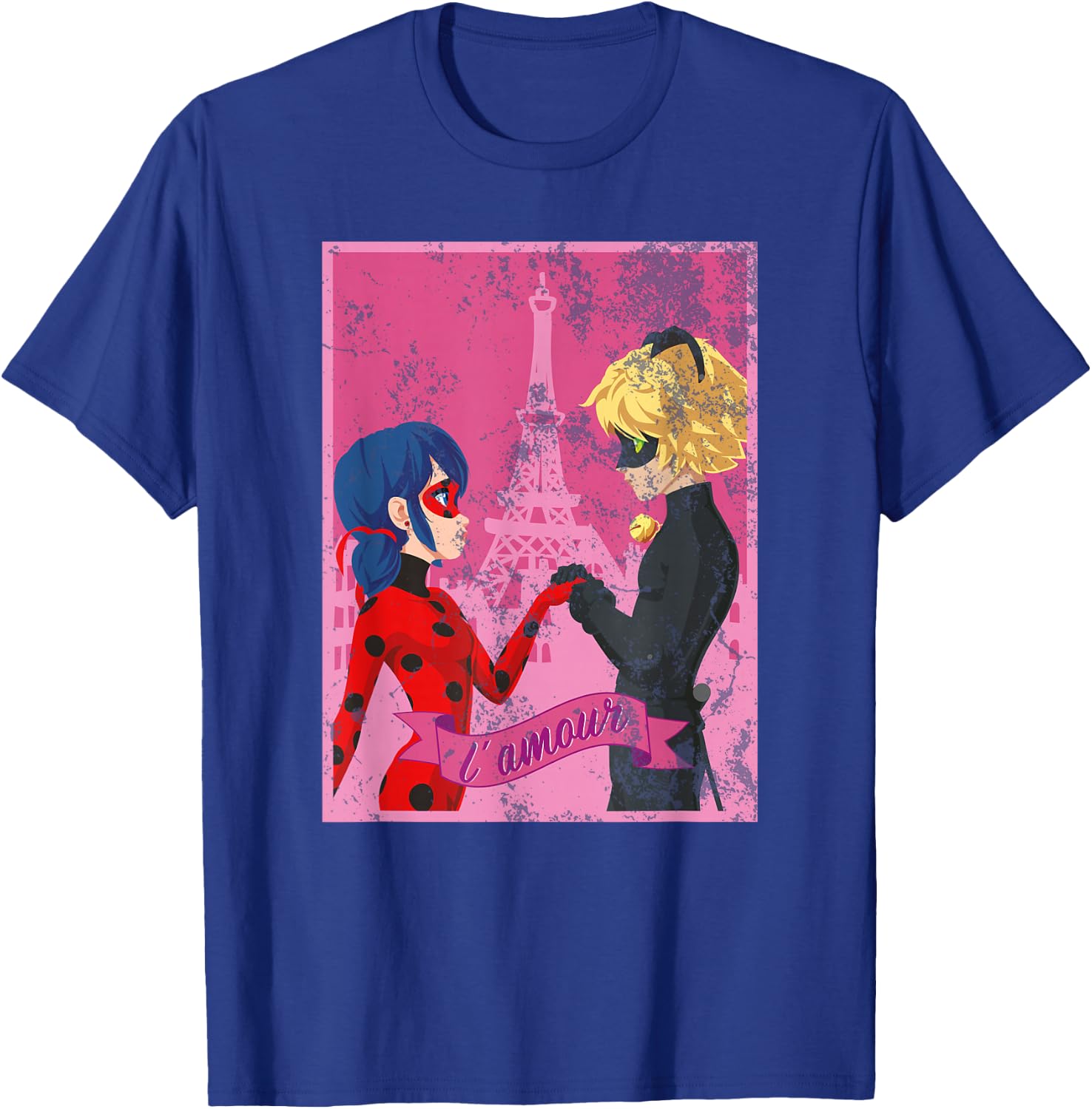 Miraculous Ladybug Vintage Collection Paris Love Small T-Shirt - T-Shirt | Royal
