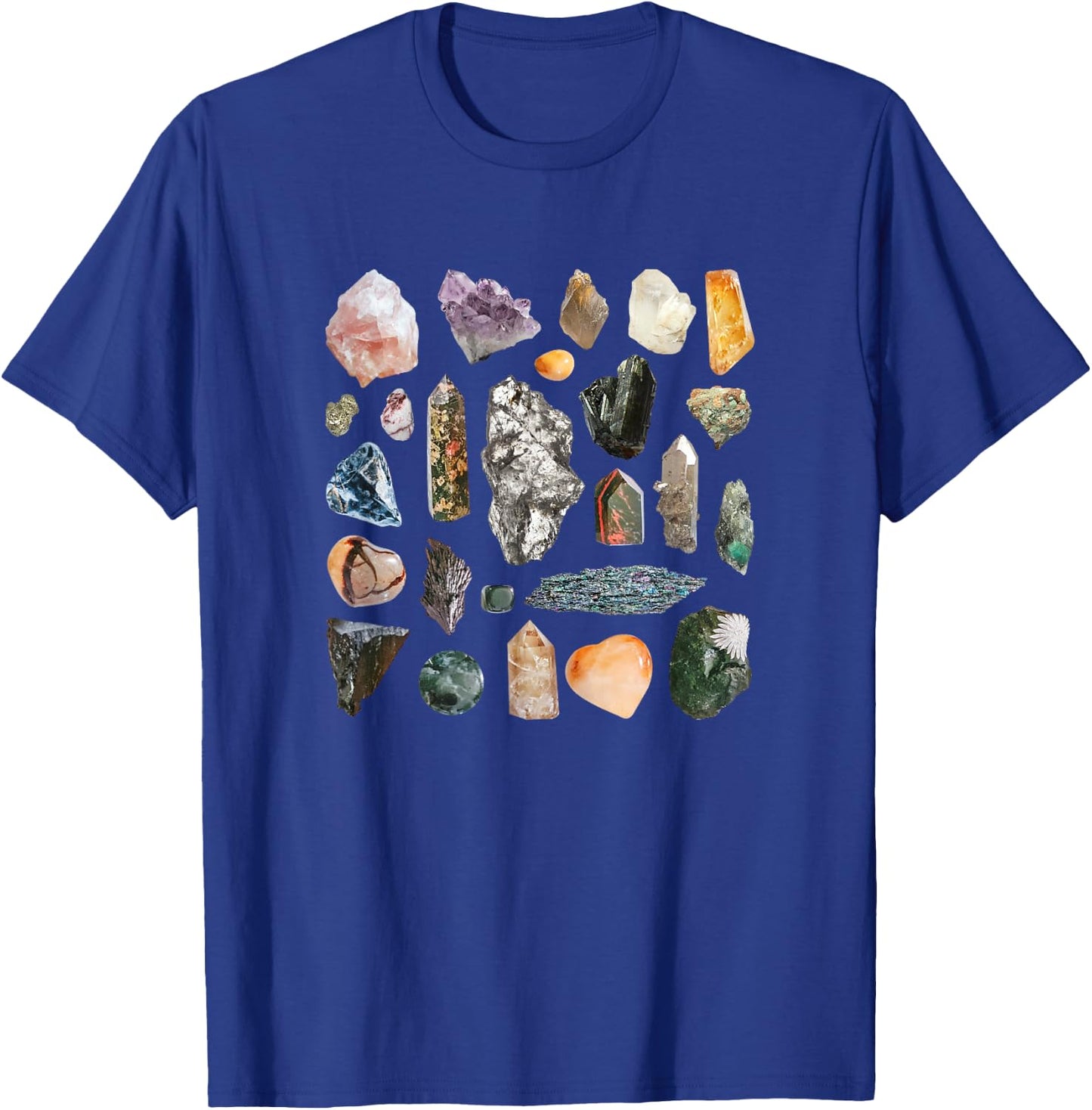 Crystals Rocks Minerals Gemstones Ores Goblincore Aesthetic T-Shirt - T-Shirt | Royal