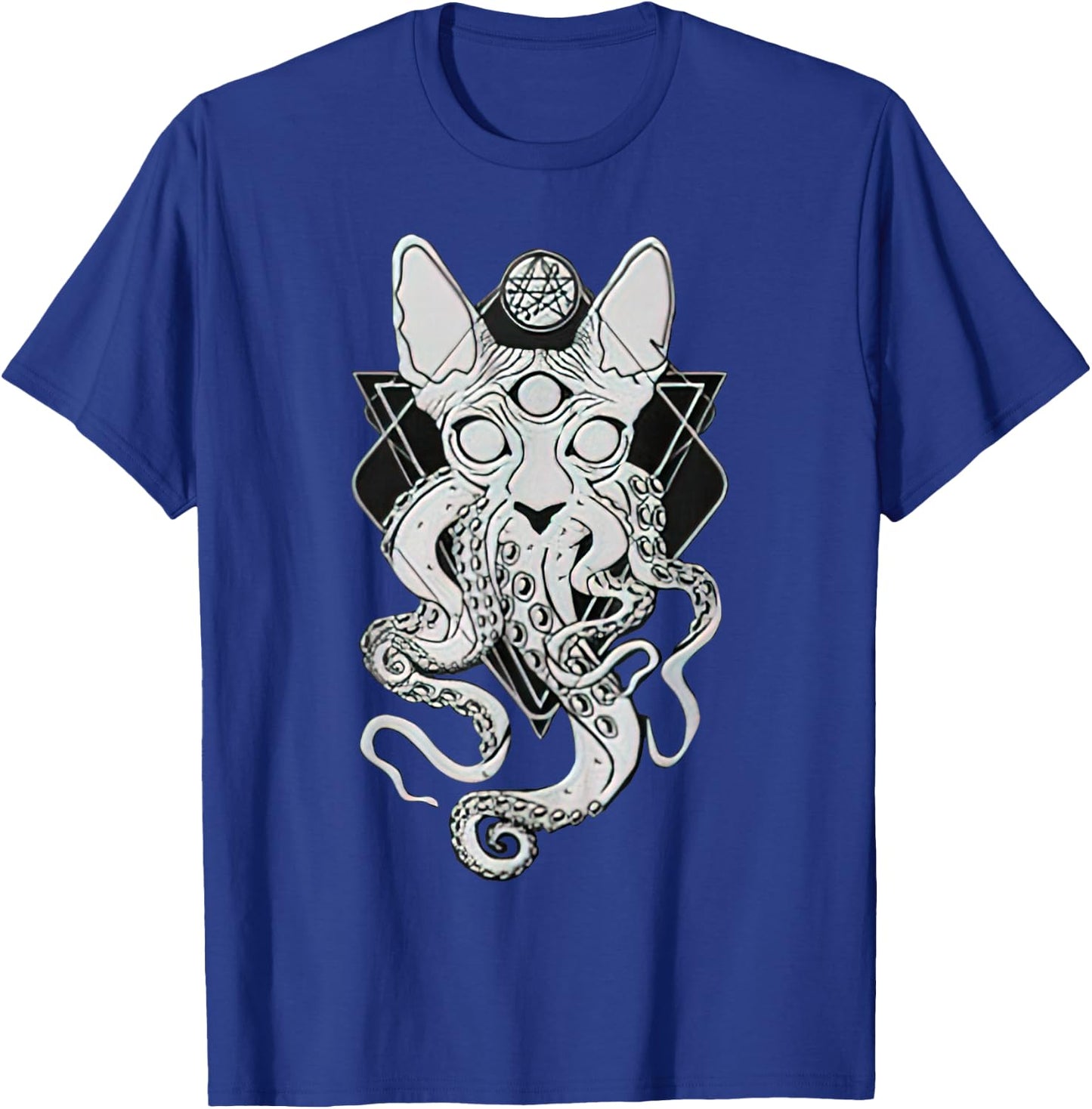 CATHULHU - the cosmic tentacle cat T-Shirt - T-Shirt | Royal