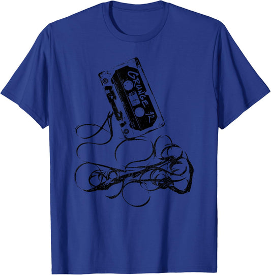 Grunge 90s Music Vintage Tape Concert T-Shirt - T-Shirt | Royal