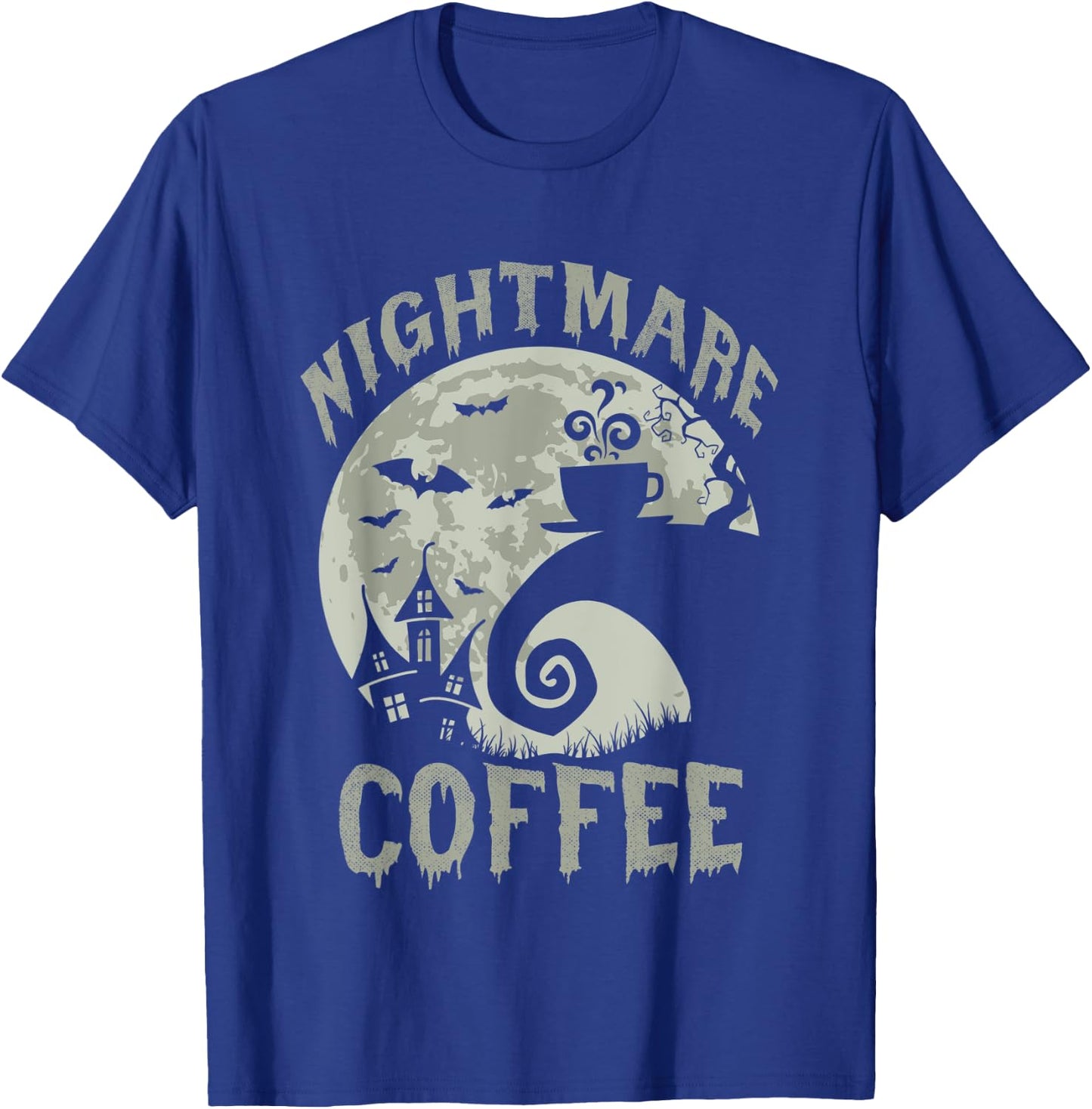 Halloween Nightmare Before Coffee Lovers Funny Spooky T-Shirt - T-Shirt | Royal