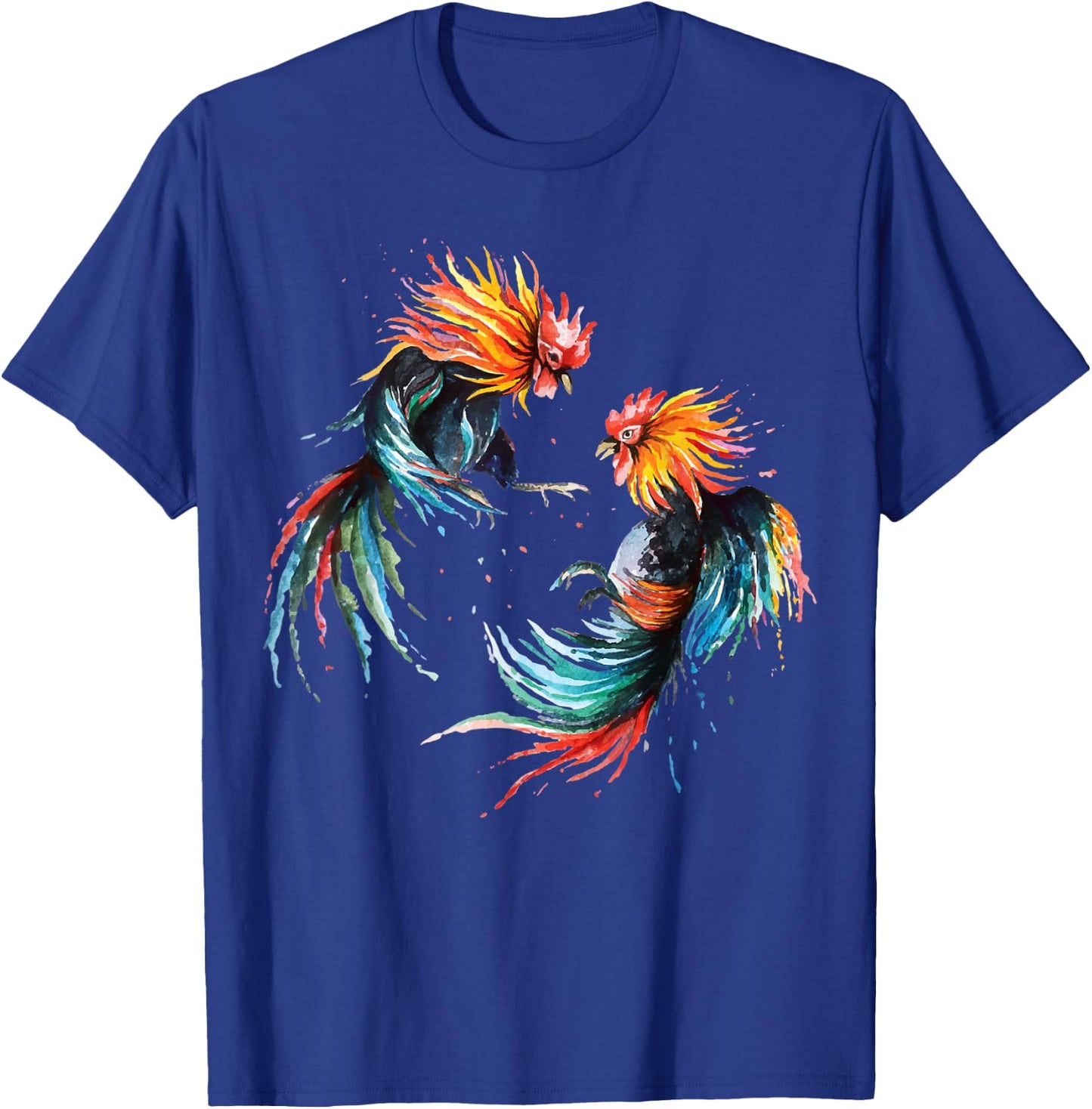 Fighting Rooster Art Chicken Chinese Zodiac Pride & Brave T-Shirt - T-Shirt | Royal