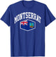 Montserrat Vintage Flag Throwback Design Souvenir T-Shirt - T-Shirt | Royal