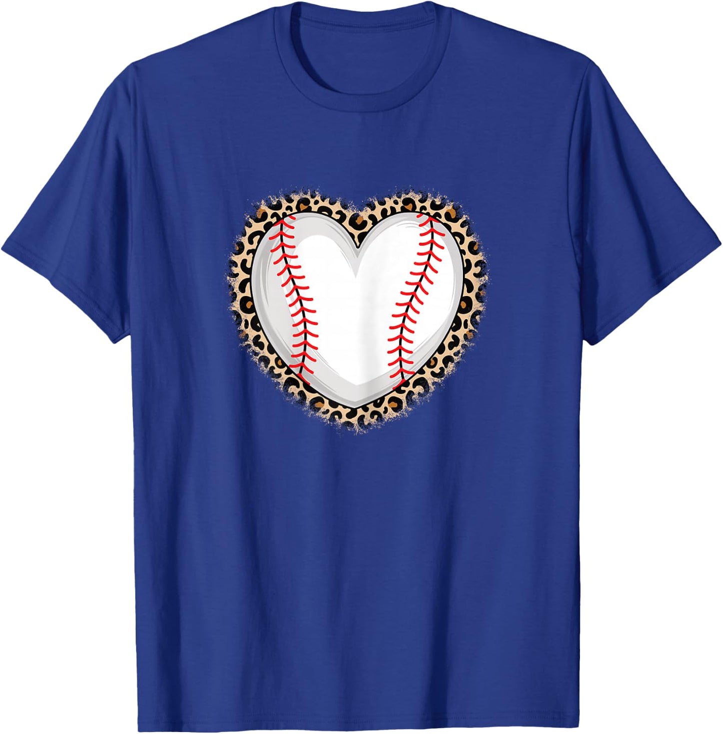 Cute Baseball Heart Baseball Lover Women Girls T-Shirt - T-Shirt | Royal