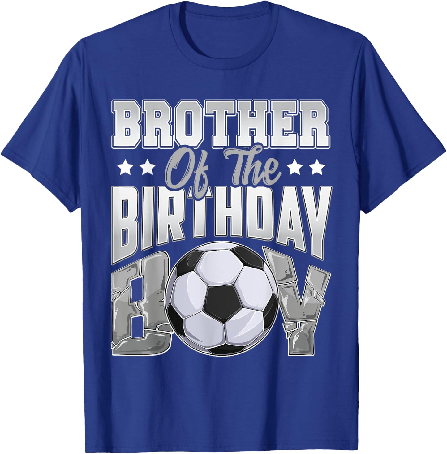 Brother Soccer birthday Boy Family Baller b-day Party T-Shirt - T-Shirt | Royal