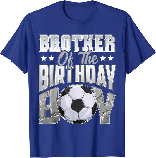 Brother Soccer birthday Boy Family Baller b-day Party T-Shirt - T-Shirt | Royal