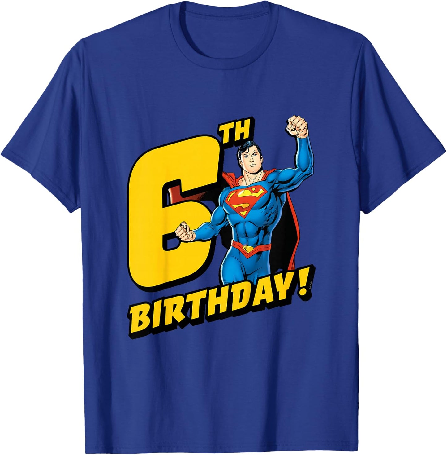 Kids Superman 6th Birthday T-Shirt - T-Shirt | Royal