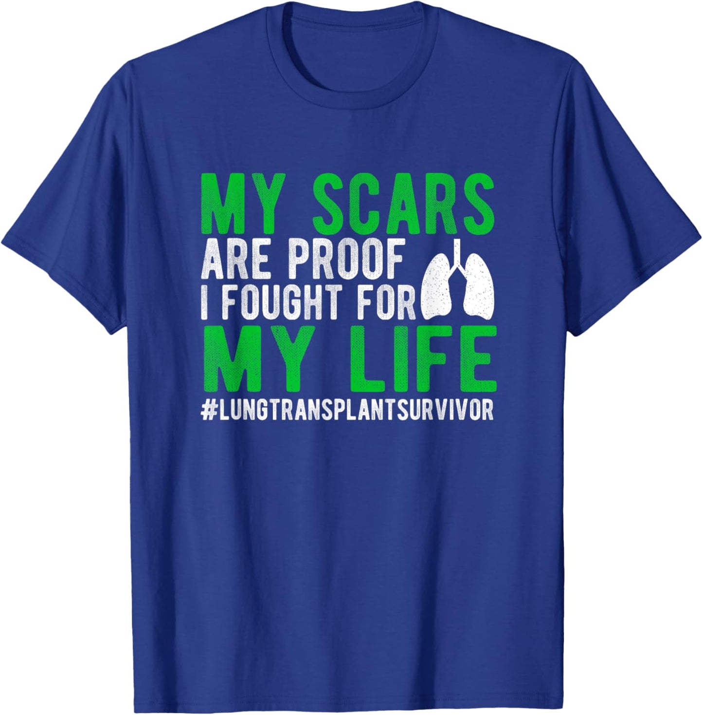 New Lung Transplant Recovery Lung Recipient Black Lung Transplant Survivor T-Shirt - T-Shirt | Royal