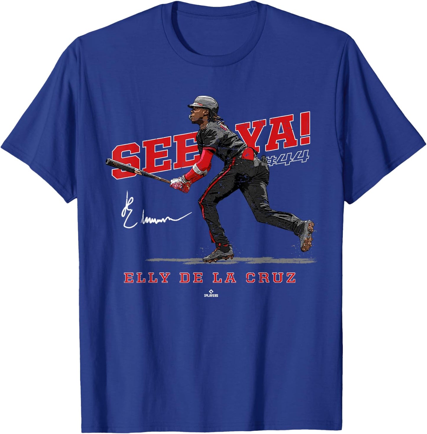 See Ya! Elly De La Cruz Cincinnati MLBPA T-Shirt - T-Shirt | Royal