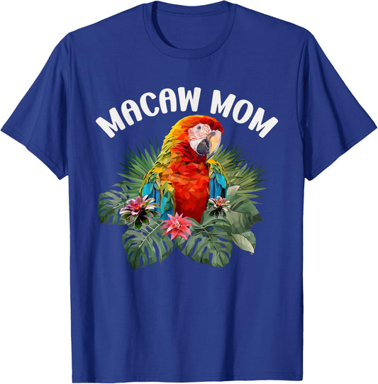 Macaw Mom Cute Scarlet Macaw Parrot Bird Women's T-Shirt - T-Shirt | Royal