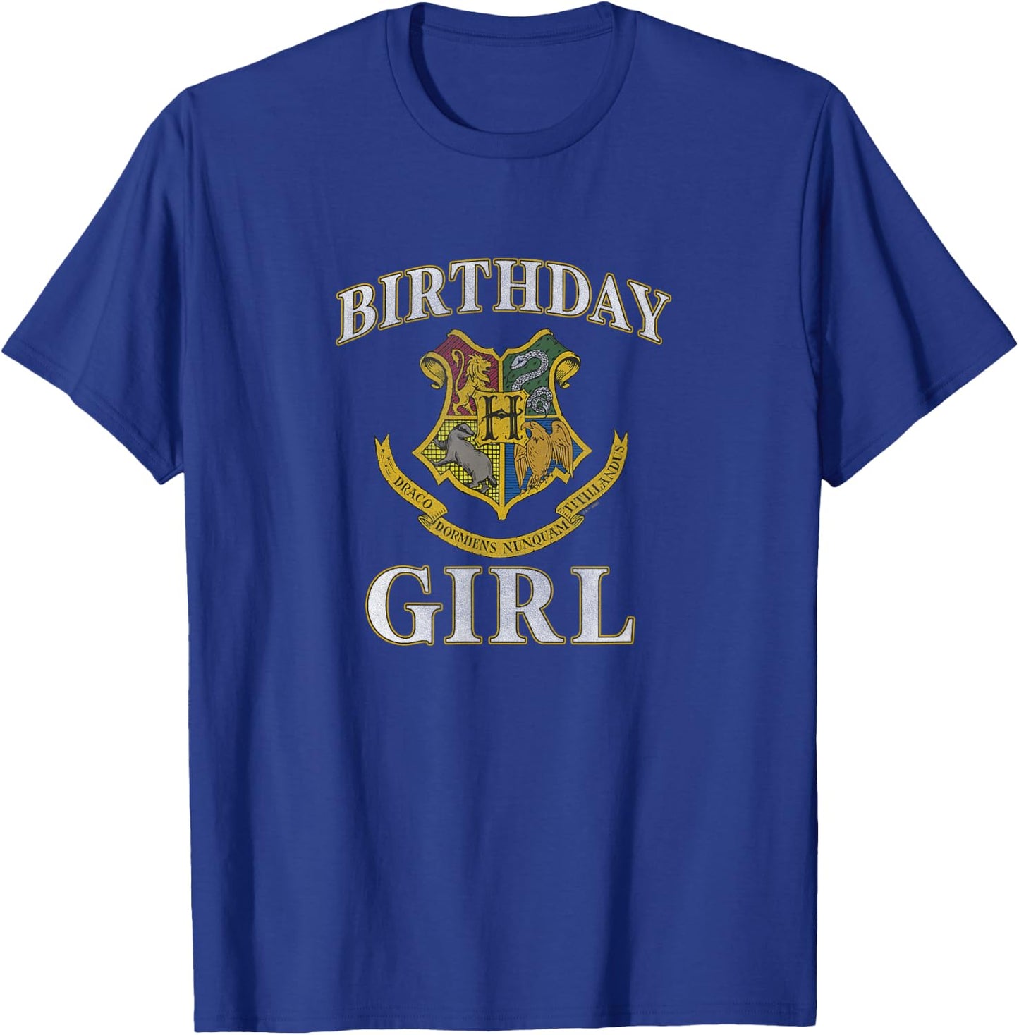 Harry Potter Birthday Girl Hogwarts Iconic Emblem Logo T-Shirt - T-Shirt | Royal