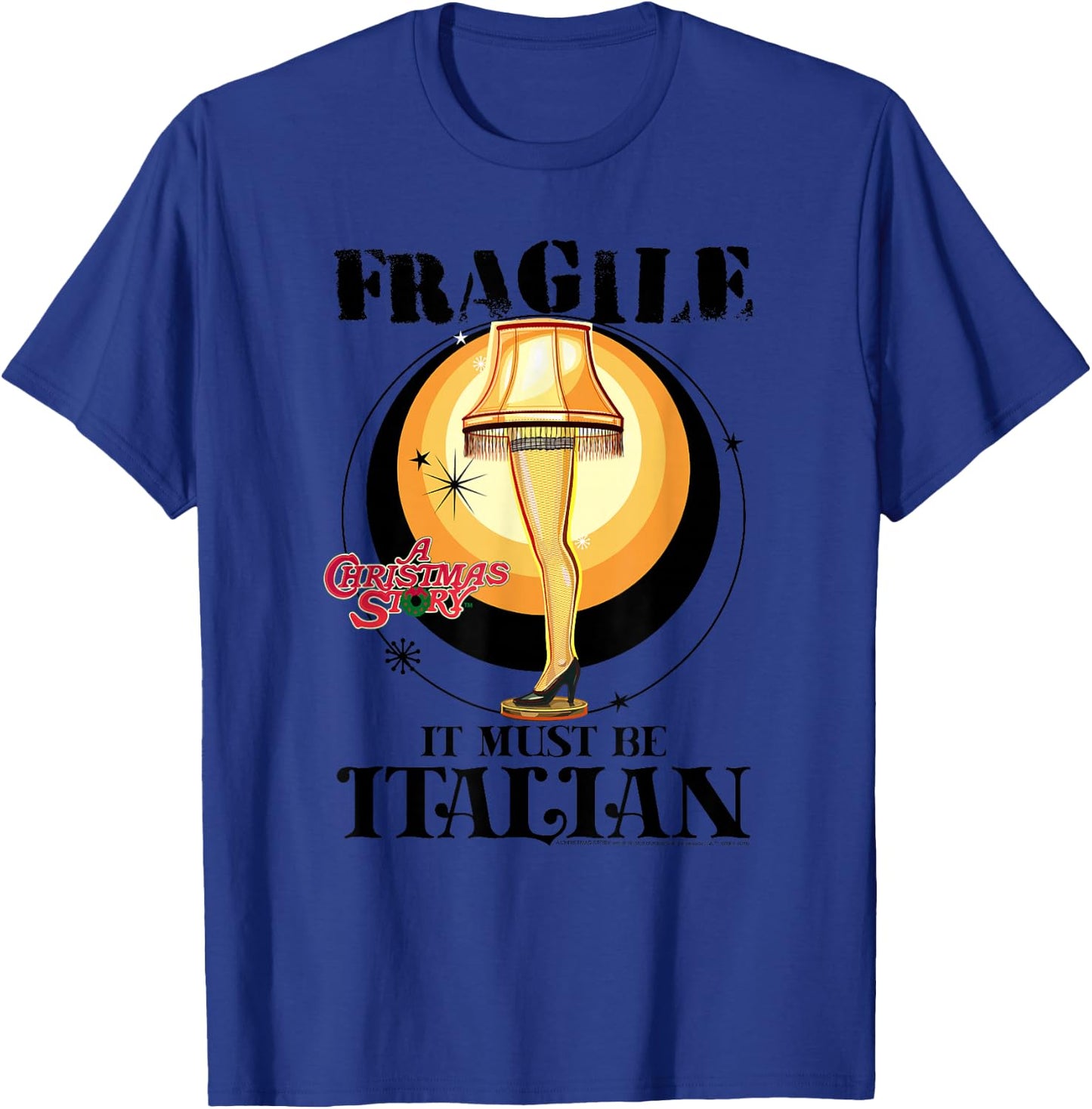 A Christmas Story Fragile It Must Be Italian Logo T-Shirt - T-Shirt | Royal