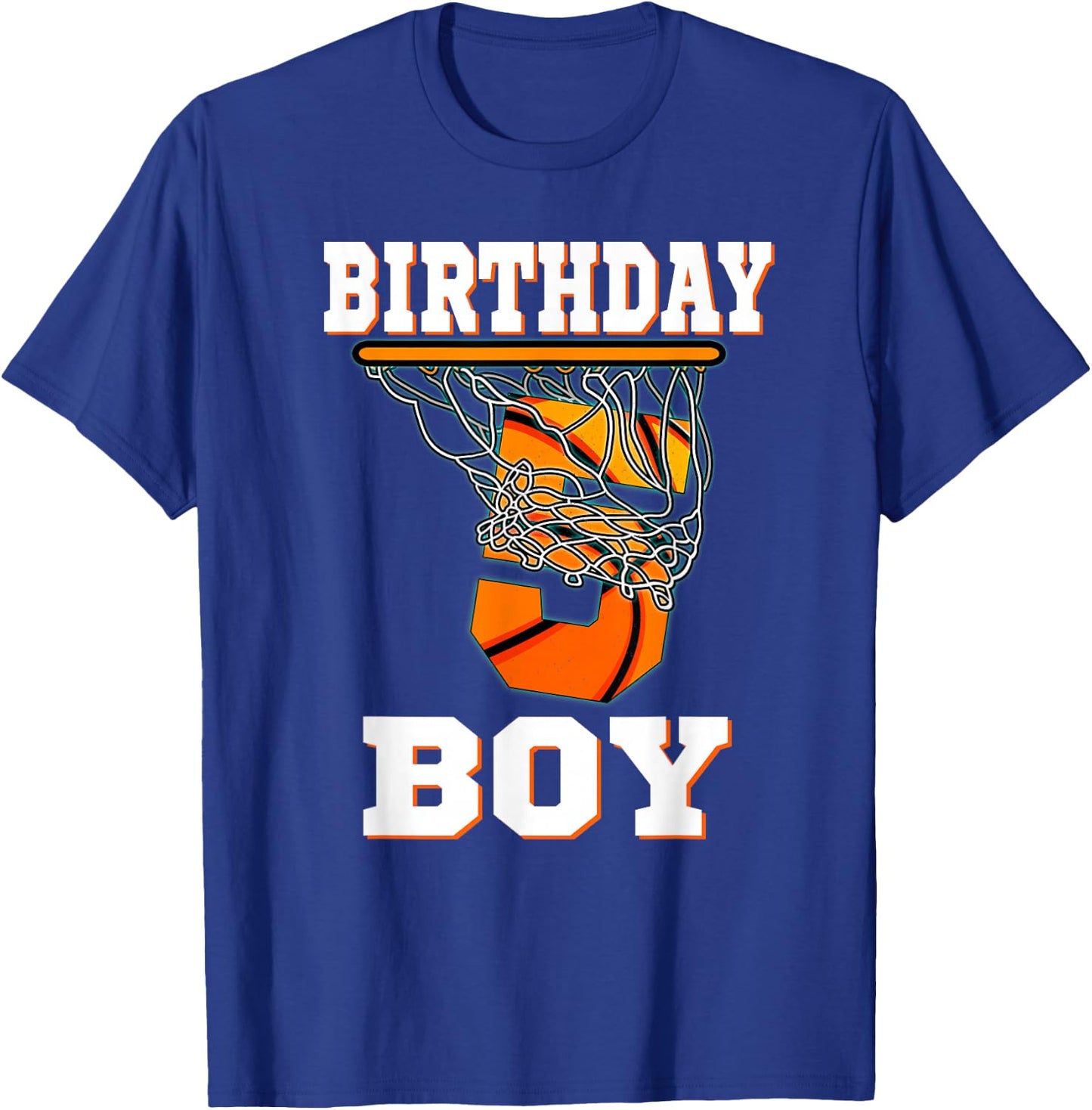 5 Years Old Basketball Boy 5th Birthday Party Celebration T-Shirt - T-Shirt | Royal